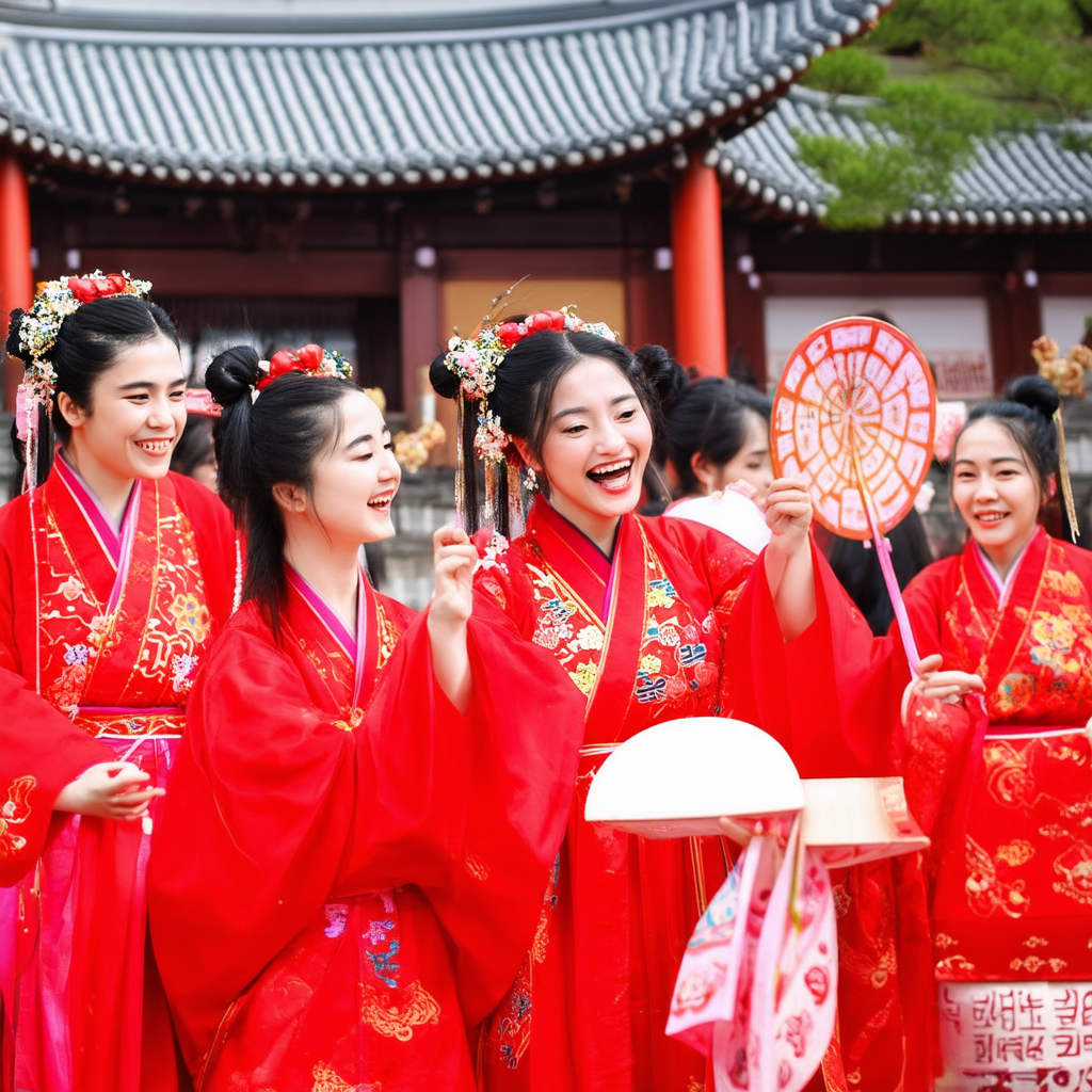 AI-generated Korean celebration